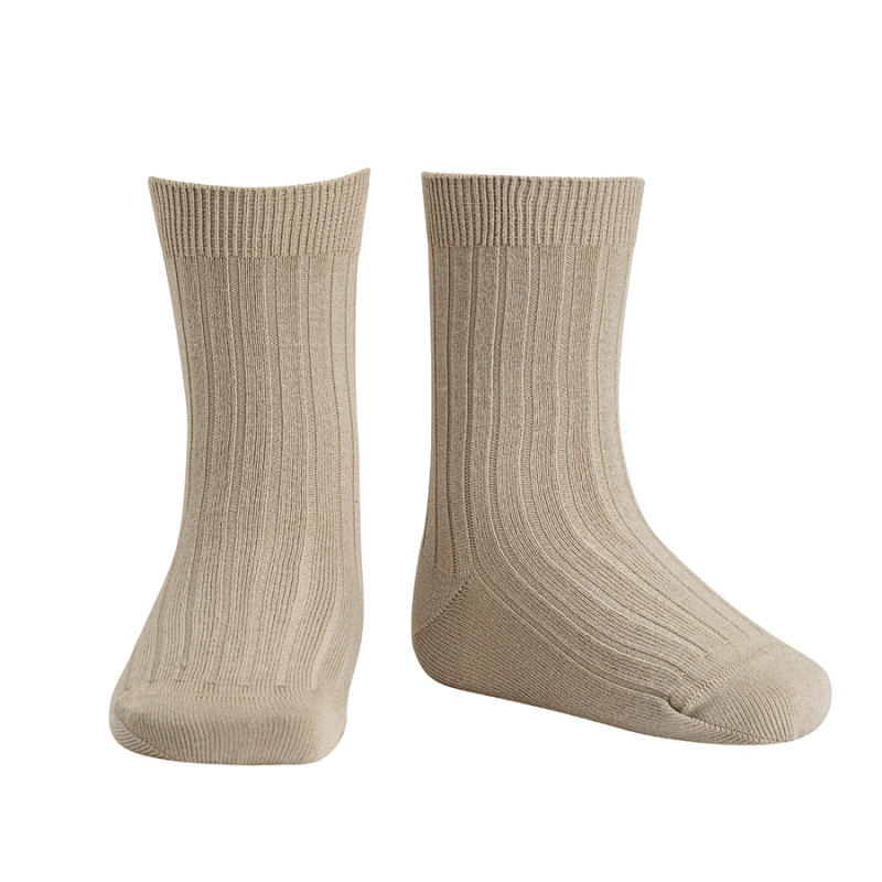 Calcetines cortos de algodón canalé · Cóndor