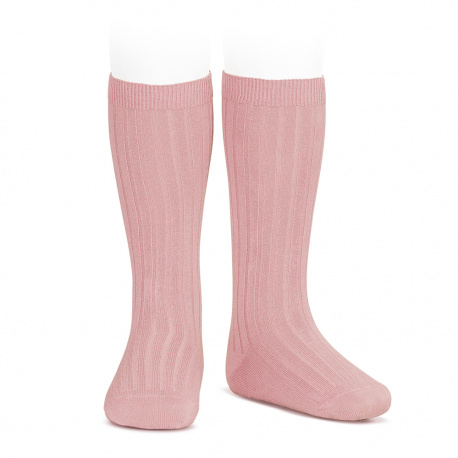 Calcetines altos de algodón canalé · Cóndor